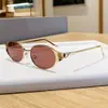 Gafas de Sol Ovaladas de Montura Completa Estampado Leopardo Kajia Estilo Ins Europeo y Americano Gafas de Sol Metálicas de Moda para Hombres y Mujeres Estilo Celebridad