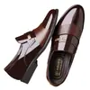 Zapatos de cuero genuino para hombre marca Dragonfly, lustrosos, para boda de novio, uso casual de negocios y formal