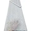 Tul Suizo de Algodón Bordado con Patrón de Ola Perforada Tela para Vestido de Boda Africano Vestido de Escenario Encaje