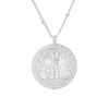 Collar étnico amarillo con el dios de la riqueza en plata esterlina S925, nuevo colgante hueco chino Seiko para hombres y mujeres, venta al por mayor