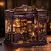 Novos enfeites de loja em miniatura transfronteiriços decoração de loja pequena de esquina de rua de festival de madeira expositor de loja presentes para casa