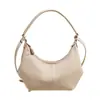 Bolsa Satchel Retrô Casual Tipo Bolinho para Mulheres 2025 Outono Nova Bolsa de Ombro Transversal Simples em Couro Macio de Alta Qualidade