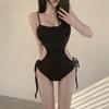 Atacado peça única Coreia do Sul Dongdaemun estilo ins cor sólida simples cordão modelador maiô feminino maiô bikin