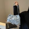 Bolsa Tote Plissada de Grande Capacidade para Mulheres Outono 2026 Versátil Simples Moda Bolsa de Ombro Bolsa Transversal de Corrente de Alta Qualidade