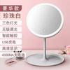 Espejo de Maquillaje LED Recargable de Escritorio con Luz Espejo de Maquillaje para Dormitorio Espejo de Maquillaje Portátil para el Hogar de Mujeres