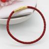 Pulseira de Cordão de Couro de 3mm Estilo Similar de Zhoujia, Pulseira de Contas de Transferência, Pulseira de Cordão de Couro com Fivela de Aço Inoxidável de Uma Palavra