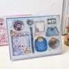 Comercio Exterior Transfronterizo Serie Labubu Cuaderno de Cuero 64K Set Divertido de Papelería Cuaderno Planificador Combo de Arte con Cuentas Venta al por Mayor
