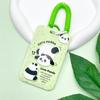 Lindo Dibujo Animado de Panda Tarjetero Autobús Metro Tarjeta de Identificación de Estudiante Protección Estampado Insignia de Pecho con Empuje Llavero Cuerda de Mano