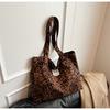 Bolso de Lona con Estampado de Leopardo Transfronterizo para Mujer, Gran Capacidad, Nuevo Versátil Casual Otoño e Invierno 2026, Bolso de Hombro, Bolso Tote para Viajar