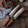 Cuchillo de Cocina Japonés Ligero con Patrón Forjado, Cuchillo de Chef Octagonal Afilado, Duradero y Especializado