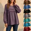 Site Independente da Amazon Europeu e Americano Outono 2026 Novo Top Casual Feminino Patchwork Renda com Franjas Tamanho Plus