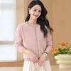 2026 Moda para Mamá Tejido Holgado Talla Grande Casual Que Reduce la Edad Cálido Interior Manga Larga Versátil Suéter