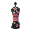 Funda de madera para palo de golf con raya de estrella de cinco puntas funda protectora para club No. 1 madera 3/No. 5 madera UT funda de palo de madera PU impermeable