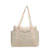 Bolso de estilo coreano para mujer, novedad de 2023, moderno bolso de mano de gran capacidad con rombos de color liso, estilo occidental, informal, tipo mensajero