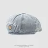 Boina de Mezclilla para Niños Estilo Coreano Oso de Dibujos Animados Lindo Gorra Frontal Otoño Nuevo Sombrero Infantil Venta al por Mayor Transfronterizo