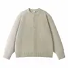 Yidao Vintage Outono Nova Chegada Japonês Retrô Estilo Simples Cor Sólida Solto Gola Redonda Botão Cardigan de Tricô Masculino