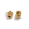 Acessórios de Joias de Aço Inoxidável com Contas Pingente de Flor com Diamante Banhado a 18K Acessórios de Contas Espaçadoras Joias para Pulseira DIY