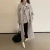 Alguns dos Novos Casacos Trench Longos Casuais Slim-Fit com Gola Alta e Cintura de Amarrar Estilo Britânico Retrô Estilo Coreano para Mulheres da Primavera de 2026 Já Estão Disponíveis