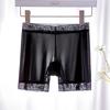 Calcinha short modelador nude quente sem marca anti-luz para segurança feminino seda gel cintura respirável fino senhoras legging quatro cantos atacado