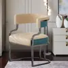 Silla de comedor minimalista para oficinas de ventas de hoteles, recepción de patio, sillón de sofá de mahjong, silla de maquillaje de lujo ligero para clientes en salones de uñas