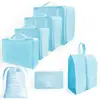 Bolsa de almacenamiento de viaje, juego de seis piezas, juego de siete piezas, juego de ocho piezas, bolsa de lavado plegable, bolsa de almacenamiento de ropa, paquete de bolsa de viaje