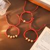 Pulsera del Año Nuevo Chino Serpiente Roja Pulsera de la Suerte Cuerda Tejida a Mano para Hombres y Mujeres Regalo Cuerda Roja Ajustable