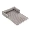 Alfombrilla antideslizante semi-cerrada para mascotas transfronteriza, adecuada para todas las estaciones, se puede usar en sofás, alfombrilla para perros, alfombrilla para gatos, colchoneta gruesa de terciopelo para dormir mascotas