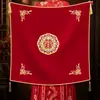 Tela para Envolver Regalos de Boda, un Par de Juegos de Dote para la Novia, Tela para Envolver la Palangana de Boda, Tela Roja para Envolver la Dote de la Novia, Colección Completa de Artículos para Boda