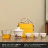 Juego de Té de Viaje de Porcelana Blanca con Una Tetera y Tres Tazas, Regalo de Apertura de Negocio para Clientes, Regalo Souvenir con Logo