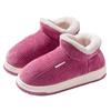 Invierno nuevo ropa de casa para mujeres de mediana edad y ancianas cálida explosión suela gruesa zapatos de luna felpa de lana algodón zapatillas