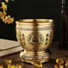 Enfeites de Cilindro de Latão, Cilindro de Cem Bênçãos de Cobre, Cilindro de Chá, Xícara de Cem Bênçãos Embossada, Tigela de Tesouro, Enfeites de Escritório, Venda Direta da Fábrica