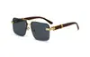 Gafas de Sol sin Marco con Borde Cortado y Patillas Florales, Protección Solar, Protección UV, Gafas para Conducir, Gafas de Sol Modernas y Versátiles