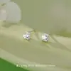 Brincos de Prata Pura S999 Agulha de Prata Cubo de Açúcar Geométricos Moda Personalidade Gentil Temperamento Retrô Exquisitos Brincos de Luxo Leve Atacado