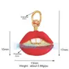 N28 Accesorios para Joyería DIY Collar con Microincrustaciones Hueso de la Fortuna Labios Rojos Ángel Flecha de Cupido Colgante Pequeño