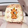 Cuatro Estaciones Universal Almohada Cervical para Reposacabezas de Coche Dibujo Animado Oso Marrón Funda para Reposacabezas de Asiento de Coche Lindos Accesorios para Coche