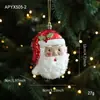 Nuevo Colgante de Plástico en Polvo Pegajoso Rojo Rojo y Blanco Colores en Polvo Colgante de Dibujos Animados Decoración para Colgar en Árbol de Navidad Ventana Stock Listo