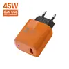 Carregador USB único com luz, adaptador de energia 5v2a, carregamento rápido QC3.0, carregador de celular 20W, padrões europeu, americano e britânico