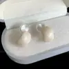 Brincos de Primavera Dopamina Coloridos Feijão Doce Tarraxas Únicos Lindo Brincos Simples para o Dia a Dia Gota de Óleo Presilhas de Orelha Sem Furo