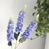 Flores Artificiales Individuales de Delfinio, Petunia y Jacinto para Decoración de Sala de Estar, Arreglo Floral de Pasillo de Boda Estilo Europeo, Exportación