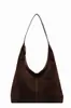 Bolsa de Axila Retrô Maillard para Mulheres 2026 Nova Tendência Bolsa Tote de Veludo Coreana Bolsa de Ombro Versátil de Grande Capacidade