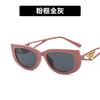Gafas de sol estilo ojo de gato para mujer 2022, nuevas gafas de sol con personalidad de moda, gafas de sol clásicas con logotipo triangular en la pierna, gafas de sol estilo street shot