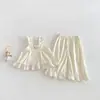 Conjunto de Ropa de Verano para Niñas, Nuevo Estilo Elegante, Camisola sin Mangas para Bebés, Pantalones Casuales de Pierna Recta, Conjunto de Dos Piezas de Verano, Moderno