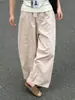 Pantalones Casuales Anchos de Color Gris Oscuro para Mujer, Primavera y Verano, Cintura Alta, Corte Holgado, Estilo Japonés Adelgazante, Ropa de Trabajo, Versátiles y Largos que Cubren la Cadera