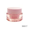 Frasco de Crema Rosa de Doble Capa de Pared Gruesa, Botella Redonda de Boca Ancha para Crema de Cuidado de la Piel al por Mayor