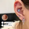 Huevo de Paloma Luz de Lujo Uñas de Hueso de Oreja Mariposa Las Más Fáciles para Combinar Temperamento Pequeño Fresco Dulce Lindo Uñas de Hueso de Oreja Acero de Titanio para Mujer