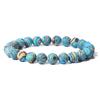 Pulseira Fosca de Pedra Natural Conta 8mm Ágata Olho de Tigre Pulseira Retrô Versátil Pulseira de Cordão Elástico Presente para Homens