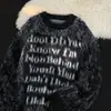 Año Nuevo Navidad Retro Americano Holgado Estilo Perezoso Rojo Ankora Suéter de Punto Jersey Cuello Redondo Moda para Mujer