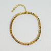 Lote mixto todo a juego de alta gama, colorido, cuadrado, retro, con diamantes de imitación y circonitas, collar para mujer, temperamento, personalidad, joyería de comercio exterior de Qingdao