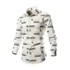 Transfronterizo 2025 Primavera Nuevo Moda Casual para Hombre Camisa de Color para Hombre Manga Larga Casual Tendencia Camisa con Estampado de Flores Chaqueta
