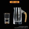 Lujo ligero lámina de oro copa de vino blanco olla de cristal para el hogar separador de vino juego de copas de vino copa pequeña copa para licores venta al por mayor